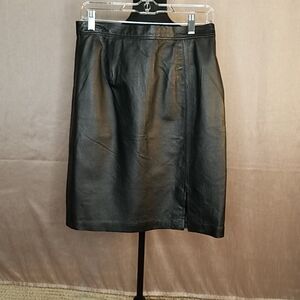TOWER HILL Leather Pencil‎ Skirt